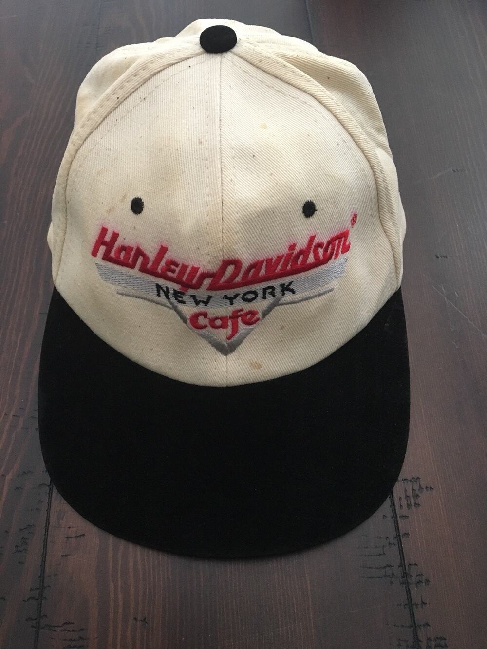 Harley-Davidson Cafe New York Cap Snapback Hat VTG Licensed Stitched Ride Free